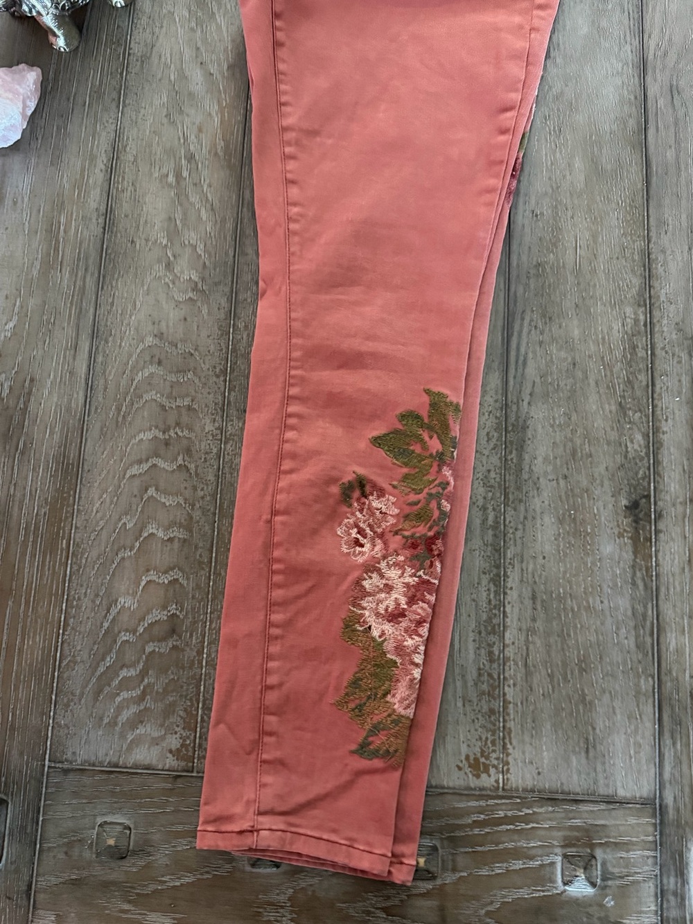 Nine West Terra Cotta Embroidered Skinny Jeans - Picture 5 of 12